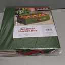 ZOBER Underbed Christmas Ornament Storage Box - Stores 64 3" Ornaments, With Dividers - Tear Proof 600D Oxford Fabric, Ornament Organizer Storage Box, Durable Christmas Containers Holder - Green