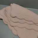 MABOZOO 100% Cotton Quilted Placemats Set of 6,Washable Cloth Table Placemats for Kitchen & Dining Table,Rectangular Pink Plate Mats (Pink, 6)