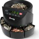 Cassida C100 Electronic Coin Sorter/Counter, Countable coins 1, 5, 10, 25, 250 coins/min, 110 VAC
