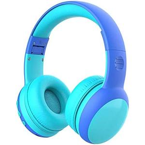 Kids Bluetooth Headphones, Over-Ear Toddler Headphones with Microphone, 85dB/94dB Volume Limited, 68H Playtime, Bluetooth 6.0, Portable Kids Wireless Headset with Cat Ears (Blue)