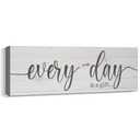 Every Day is a Gift Signs Wall Decor Inspirational Quotes Wall Plaques Family Home Framed Wall Art Vintage Farmhouse Canvas Prints Artwork for Bedroom Living Room Entryway Home Decoration 6x17 inch