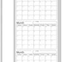 Lincia 36" x 18" Magnetic Vertical 3 Month Dry Erase Calendar for Wall Undated Horizontal Dry Erase Wall Calendar Planner Aluminum Frame Whiteboard for Home Office Projects Fridge