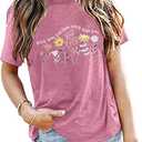 Women Teacher Shirt Teacher Life Shirts Teaching T-Shirt Teacher Appreciation Shirt Wildflower Tops M