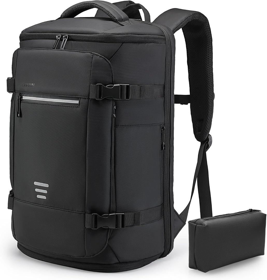 Business Backpack for Men Women Large Lightweight Carry-on Laptop Backpack 30L Flight Approved Business Rucksack Water-Resistant Backpack Fits 17.3 inch Laptop for College Work Travel with a Small Bag