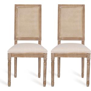 Christopher Knight Home Regina Dining Chair, Wood, Beige + Natural