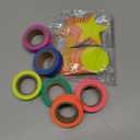 WILLBOND 127ft Glow Neon Party Supplies Set, 6 Colors UV Blacklight Reactive Tape, Neon Paper Garlands Circle Dots Stars Hanging Decorations for Birthday Wedding Glow Party Decorations