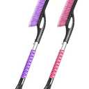 HEEYA 2 Pack 27 Inch Ice Scraper and Brush for Car, Snow Brush and Ice Scraper with Foam Grip, Detachable Snow Scraper for SUV Truck Jeep Vehicle Auto Windshield Window - Purple & Pink