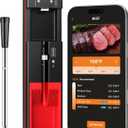 2026 Upgraded Smart Wireless Meat Thermometer 6 Sensors Accuracy Digital Food Thermometer 0.5S Instant Read, IP67 Waterproof for BBQ, Grill, Smoker, Oven, Air Fryer