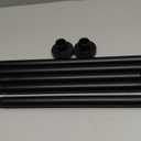 Ausemku Shower Curtain Rod 32-80 Inch Adjustable - 1 Inch Diameter Heavy Duty No drill Spring Tension Shower Rod, Non-Slip Rustproof Telescopic Rod for Bathroom, Black