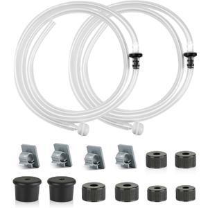 Yofidra Sink Soap Dispenser Extension Kit: Under Sink Dish Soap Dispenser with 47" Tube for Countertop Kitchen Sink Accessories, Sink Hose with Check Valve for Prevent Backflow 2PCS