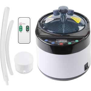 ZONEMEL Sauna Steamer, 4 L Large Capacity Portable Steam Generator with Remote Control, Stainless Steel Pot, Spa Machine with Timer Display for Body Detox