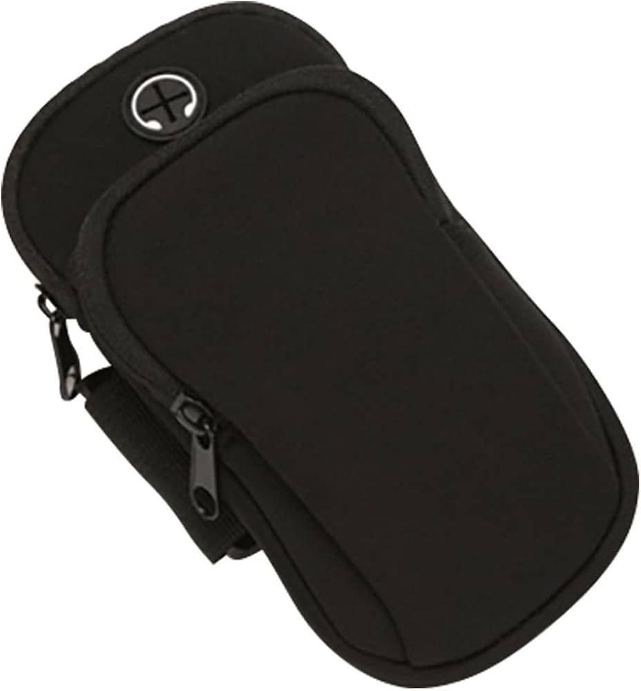 Running Wrist Band Bag Outdoor Sports Phone Arm Package Randonnée Cell Strap Pocket Support De Téléphone Portable Pour Course À Bras Bande, Sports Bag With Bottom Compartment, Black, One Size