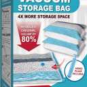 Vacuum Storage Bags - 10 Jumbo Space Saver Bags With Pump for Clothes, Comforters, Blankets, Bedding