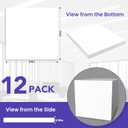 12 PCS 2 ft x 2 ft PVC Drop Ceiling Tiles, Waterproof Smooth Ceiling Panels, 12P- 24in*24in