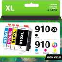 910XL Ink for HP 910XL Ink Cartridges Combo Pack Replacement for HP 910 Ink Cartridges for HP Printers HP910XL Work for Office Jet Pro 8020 8025 8028 8010 Printer, Black and Color