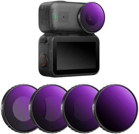 K&F CONCEPT ND&PL Filter Set Compatible with DJI Osmo Nano Vlogging Camera, 4 Pack Multicoated HD Optical Glass ND8/PL ND16/PL ND32/PL ND64/PL Filters, Action Camera Lens Accessories