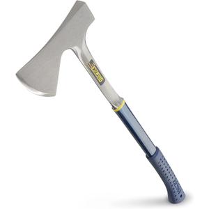 ESTWING Camper's Axe - 26" Wood Splitting Tool with All Steel Construction & Shock Reduction Grip - E45A (Blue)
