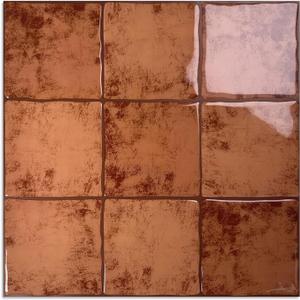 10 Sheet Thicker Peel and Stick Backsplash Tile, 12"x12" 3D Self Adhesive Square Mosaic Subway Checkered Vinyl Backsplash Stick on Wall Tiles for Bathroom, Kitchen, Living Room (10, Orange)