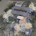 DearHouse 2Pack Artificial Peony Flower Garland - 6ft/Strand Silk Peony Flower Greenery Garland with Fake Willow Leaves for Wedding Ceremony Backdrop Party Table Centerpieces Decor (Blue)