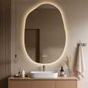 LED Bathroom Mirror with Lights, 26x38 Inch LED Bathroom Vanity Mirror Smart Backlit Mirror for Bathroom with 3 Colors, Dimmable, Anti-Fog, Memory, Al-Alloy Lampshade (Horizontal/Vertical)
