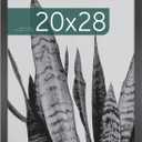 MCS Studio Gallery 20x28 Poster Frame Black Woodgrain Engineered Wood, Vertical & Horizontal Wall Hanging Large Picture Frame for Photos, Posters & Art Prints (1-Pack)