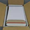100 Pack 6x8 Rigid Mailers - 550 GSM Thick Self Adhesive Stay Flat Cardboard Envelopes For Shipping Photos, Documents, Collectible Trading Cards (White)