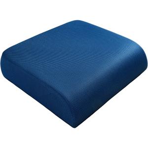 YOUFI Extra Thick Large Seat Cushion, Gel Memory Foam Cushion with Carry Handle Non Slip Bottom, Pain Relief Coccyx Cushion for Wheelchair Office Chair (Blue, 19" x 17.5" x 4")