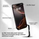 for iPhone 17 Pro Max Metal Bumper Case Frameless, Slim Fit No Back No Frame Backless Aluminum Alloy Bumper Compatible with MagSafe 4 Corners Shockproof (Black)