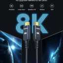 Highwings 50 ft/15.24M HDMI Cable Fiber Optic 8K & 4K, in-Wall CL3 Rated Long HDMI 48Gbps High Speed [8K@60Hz] Dynamic HDR/eARC/HDCP 2.2&2.3/ 3D, from Source to Display Compatible for Desktop GPU