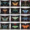 Kajaia 12 Pcs Butterfly Makeup Bags Cute Portable Travel Purse Toiletry Pocket Make up Organizer Storage Zipper Pouch Makeup Brush Cosmetic Bags for Women Adult Aesthetic Stuff