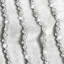 6 Yards Bling Rhinestone Chain Trim for Sewing Crafts Clothes Shoes Cups, Rhinestone Applique Embellishments Silver Crystal Chain for Jewelry Making Wedding Cake Bags DIY(Silver)