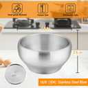 LIANYU Stainless Steel Kids Bowls, 12oz Small Kids Toddler Bowls Set of 6, Double-walled Stainless Steel, Feeding Child Dinner Lunch, Soup, Snack, Dishwasher Safe