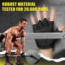 HOZMOZ Ventilated Weight Lifting Gloves, Thick Padded Workout Gym Gloves with Full Palm Protection & Grip & Shock Absorption for Women & Men's Fitness Exercise Training (Black, M)