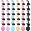 30 Pcs Foldable Travel Hair Brushes with Mirror, Round Compact Travel Hair Brush, Compact Travels Size Massage Comb for Men and Women, 6 Colors