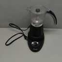 IMUSA 6 or 3 Cup Electric Espresso Maker Black Coffee Machine for Cuban Coffee, Moka and Espresso Drinks