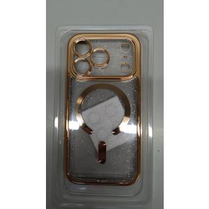 Glitter for iPhone 17 Pro Case with Eyecatching Integrated Lens Protection, [Sparkly Bling Back Panel] [Seamless Work with Magsafe] Cute Women Girly Magnetic Case for iPhone 17 Pro Desert Titanium