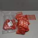 HRX Package 100pcs Snowflake Organza Bags Christmas 4x6 inch, Red Drawstring Mesh Gift Pouches for Jewelry Candy Party Favor