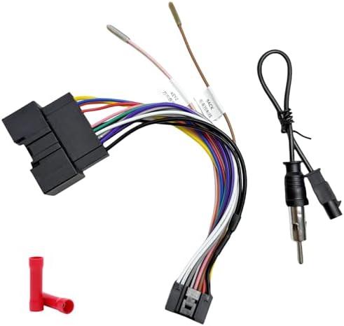 Aftermarket Radio Wiring Adapter Compatible with Ford 2011-2020, 16Pin Android Car Stereo Harness with Antenna Adapter Reverse, Fits for F-150 F-250 F-350 F-450 F-550 Edge Mustang Transit, DC 12V Only