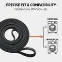 S2U 341241 Dryer Belt for Whirlpool/Amana/Kenmore/Maytag, Ultra Durable Replacement for Drum Belt 8066065 AP2946843 W10127457 FSP341241 33002535 26000341241, Fix Tumbling Heating Noise for DIY Repair