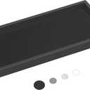 Silicone Countertop Tray  Large 11.8 Bathroom Vanity Organizer for Soap Dispenser, Lotion Bottles, Perfume, Candles, Keys  Shatterproof Sink Tray (Single - Large (11.8" x 5" x 0.7"), Black)