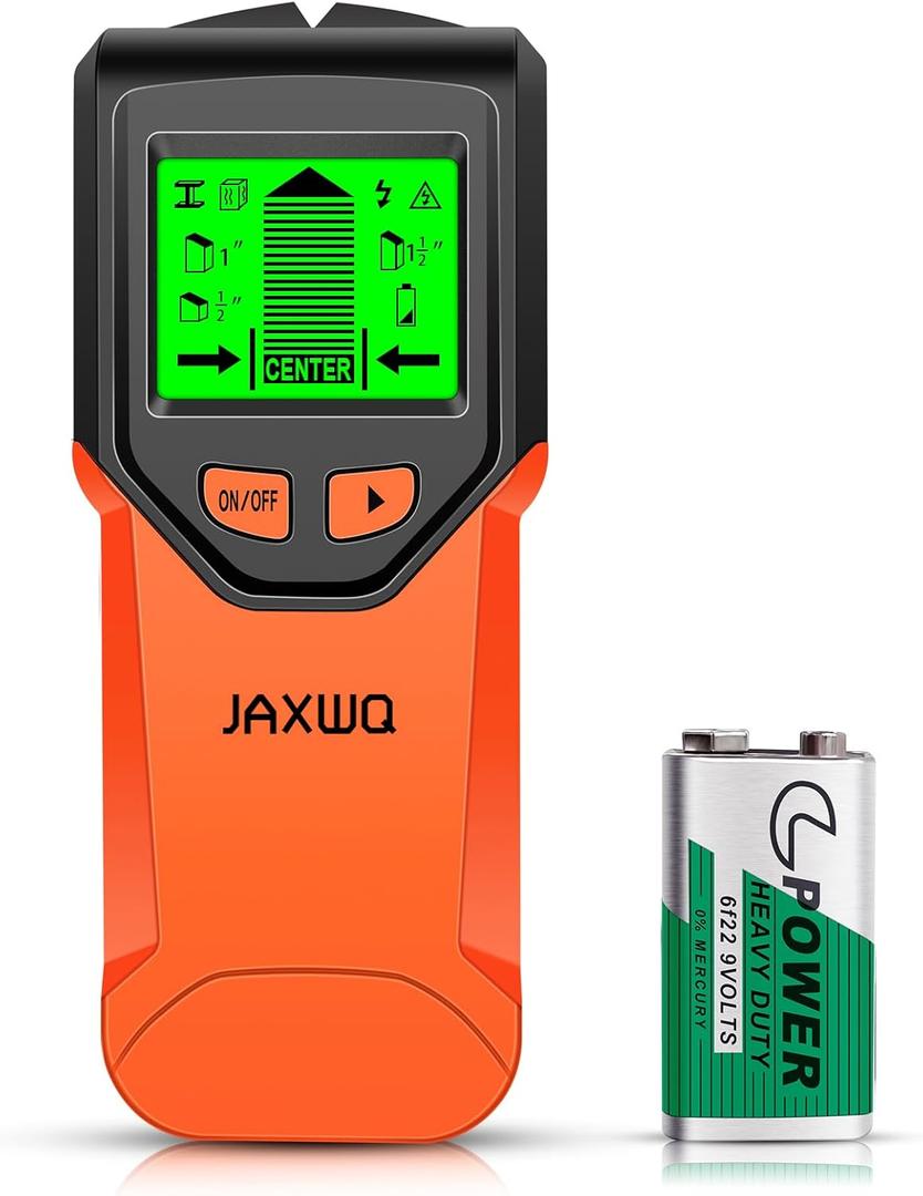 Stud Finder Wall Scanner - 5 in 1 Stud Finder Tool w/Microprocessor Chip and HD LCD Display, Stud Detector Beam Finders for the Center and Edge of Wood AC Wire Metal Studs Joist Pipe (Sunset)