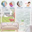 Frosted Glass Window Privacy Film Decorative, Bathroom Window Privacy Film for Glass Windows Cover, Static Cling, Removable, Reusable, Anti-UV, Anti-Glare, Heat Blocking, 17.5 Inch by 78.74 Inch