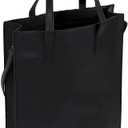 Messenger Bag for Men & Women - Vegan Leather Square Laptop Bag (Fits 16-Inch) - Crossbody/Shoulder Bag with Strap