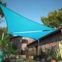 ShadeMart 12' x 12' x 17' Turquoise Right Triangle Sun Shade Sail UPF50 SMTAPRT12 Canopy Fabric Cloth Screen, Water Air Permeable & UV Resistant, Heavy Duty - (We Customize Size)