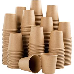 Lamosi 600 Pack 3 OZ Kraft Paper Cups, Disposable Bathroom Cups, Small Mouthwash Cup, Hot/Cold Beverage Cup for Home, Kitchen, Stores