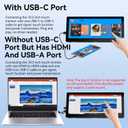 10.3 Inch Small Touchscreen Monitor, 400cd/m, IPS Stretched Bar LCD Mini Travel Touch Display 1920 * 720 HDMI USBC, Portable Touch Screen for Laptop Computer Windows Aida64 GPU CPU RAM Monitoring