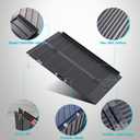 WHALEMOTOR Black Portable Wheelchair Ramp, 4FT No-sew Non-Slip Aluminum Wheelchair Ramp, Folding Portable Wheelchair Ramps for Home, Weight Capacity Up to 800 LBS, Loading Dock Plates