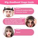 3 Pcs Wig Band With Ear Cut Outs Double-Sided Velvet Wig Melting Band C-Shaped Lace Band Elastic Bands for Wig For Daily Wear And Special Occasions
