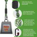 2-Pack 5ft Tree Swing Hanging Straps,800 LB Capacity Adjustable Nylon Heavy Duty Swing Ropes with Safer Lock Snap Carabiner for Hammock, Swing, Outdoor Camping and Aerial Yoga