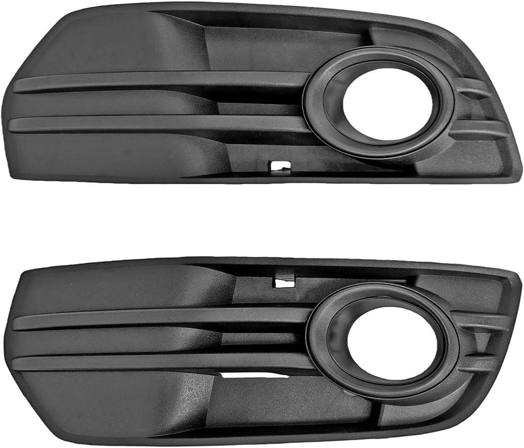 Black Front Bumper Lower Fog Light Cover Grill Grilles Insert Pair Compatible with Audi Q5(8R) MK1 2013-2017, ABS Lamp Grille Left & Right Side Replace 8R0807681M 8R0807682J
